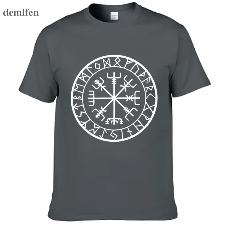 

Novelty Compass Rune Print T-shirt Men Casual O-Neck Short Sleeve T Shirt 100% Cotton Fashion Tops Tees Male Brand T-Shirts