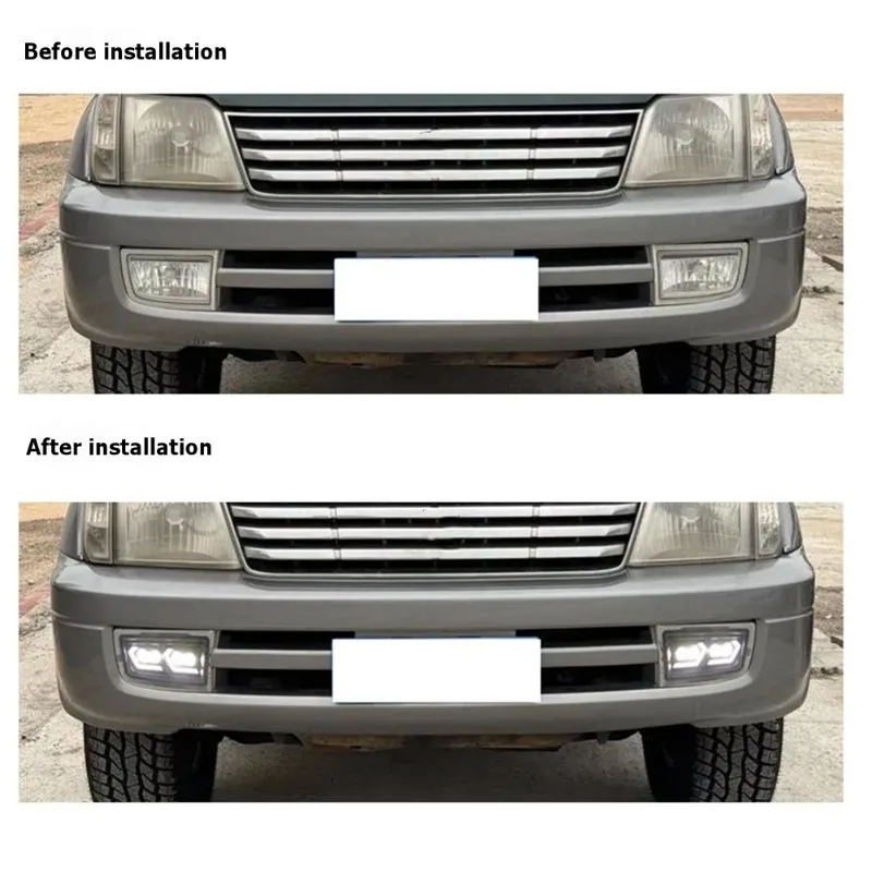 

Светодиодная противотуманная фара Ac29 для Toyota Land Cruiser Prado 90 Series 2700 3400 FJ90 LC90 1996-2002, дневные ходовые огни