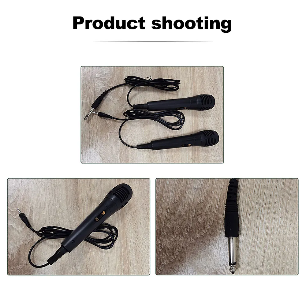 Microfono Bluetooth cablato da 3.5mm/6.5mm megafono portatile KTV omnidirezionale dinamico portatile per Karaoke Speech Wedding