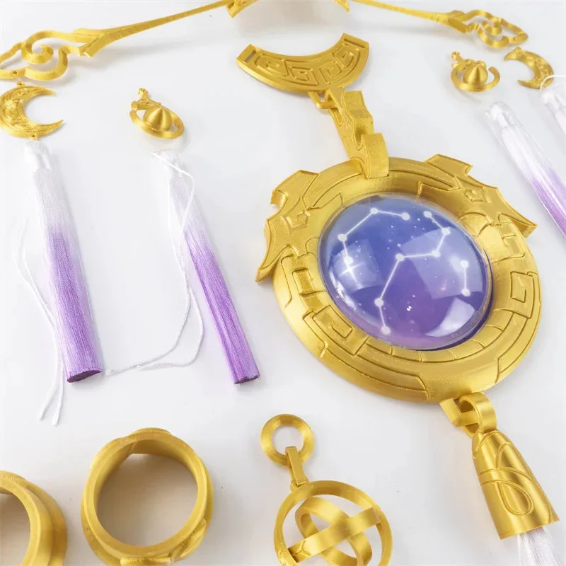 20151123 1 Set Game Honkai Star Rail Fu Xuan Cosplay Headwear Hairpin Tassels Ear Clip Earring Accessories Props