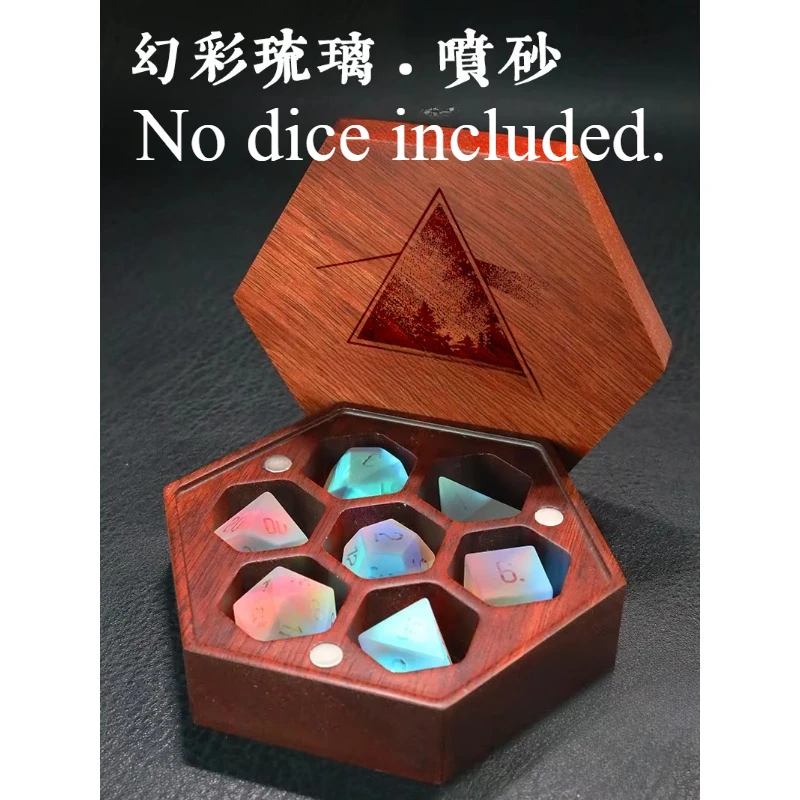 Magic Color Sand Blasting Colored Glaze Glass Board Game Dice Constellation Running Group Gate Dice