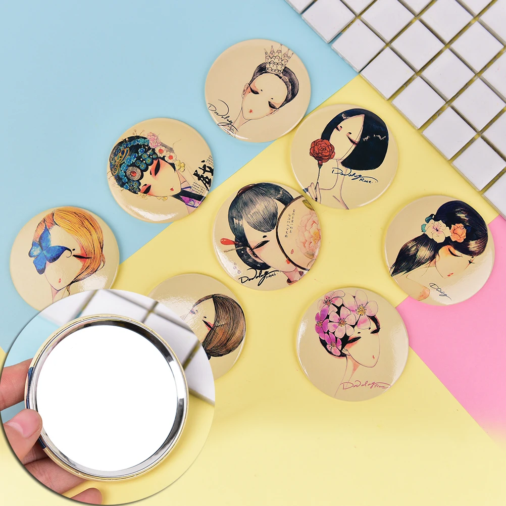 GU182 Cosmetic Compact Mirrors Espelho De Maquiagem Espejos De Bolsillo Random Color Cute Girl Mini Pocket Makeup Mirror