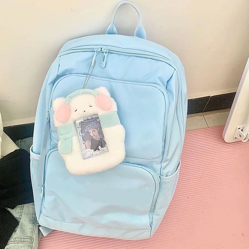 Cartoon Plush Card Holder Cover Star Chasing Pendant Keychain Photo Protector Case ID Credit Case Card Case