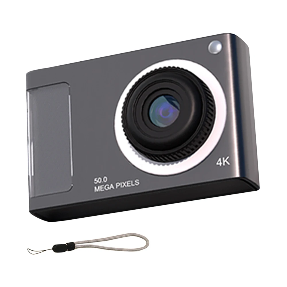 48MP HD Mini Camera 2.4in IPS Display 16X Zoom Digital Camera Anti-Shak 4K Video Camera with Fill Light for Kids Students Teens