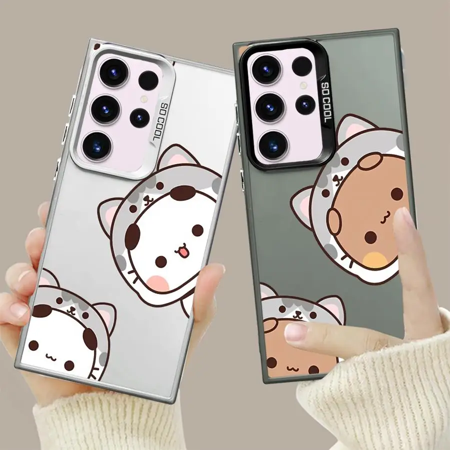 Capa de telefone para samsung galaxy s21 s25 s20 fe s22 ultra s24 fe s23 nota 20 ultra s25plus s24ultra dos desenhos animados bonito bubu