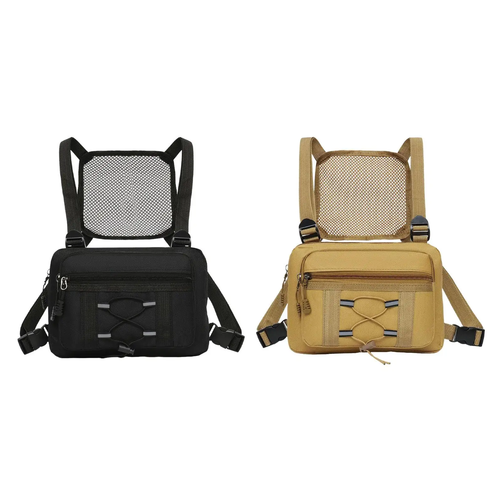 Breathable Binocular Harness Chest Bag with Rangefinder Pocket for Birdwatching Hiking Camping Waterproof Bino Pouch