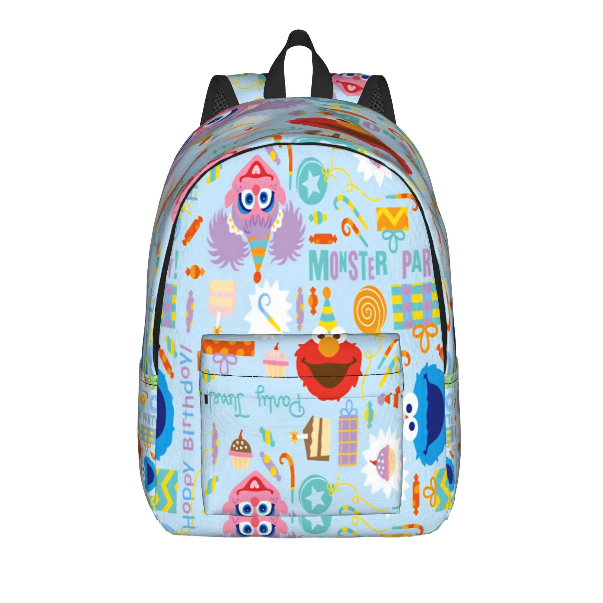 Sesames Streets Backpack  Daily Backpacks Women Men High Quality Breathable High School Bags Leisure Rucksack