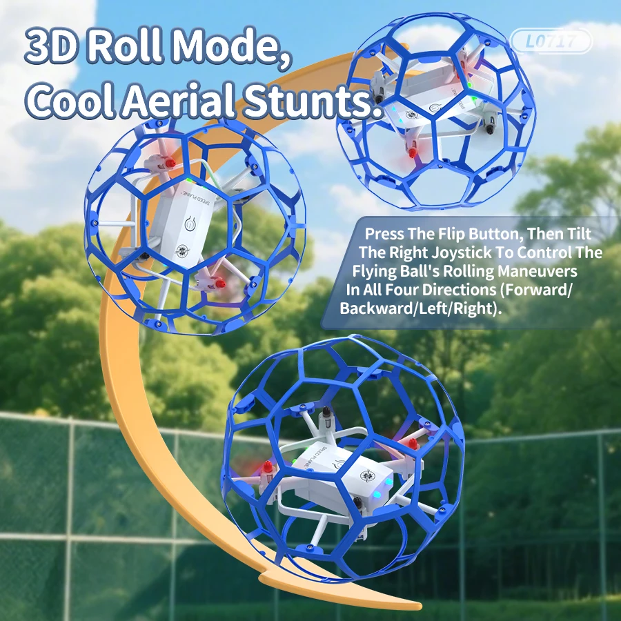Kids Flight Training Drone: Football Shape, RC Flying Ball, HD FPV, Drop-Resistant Holiday Gift