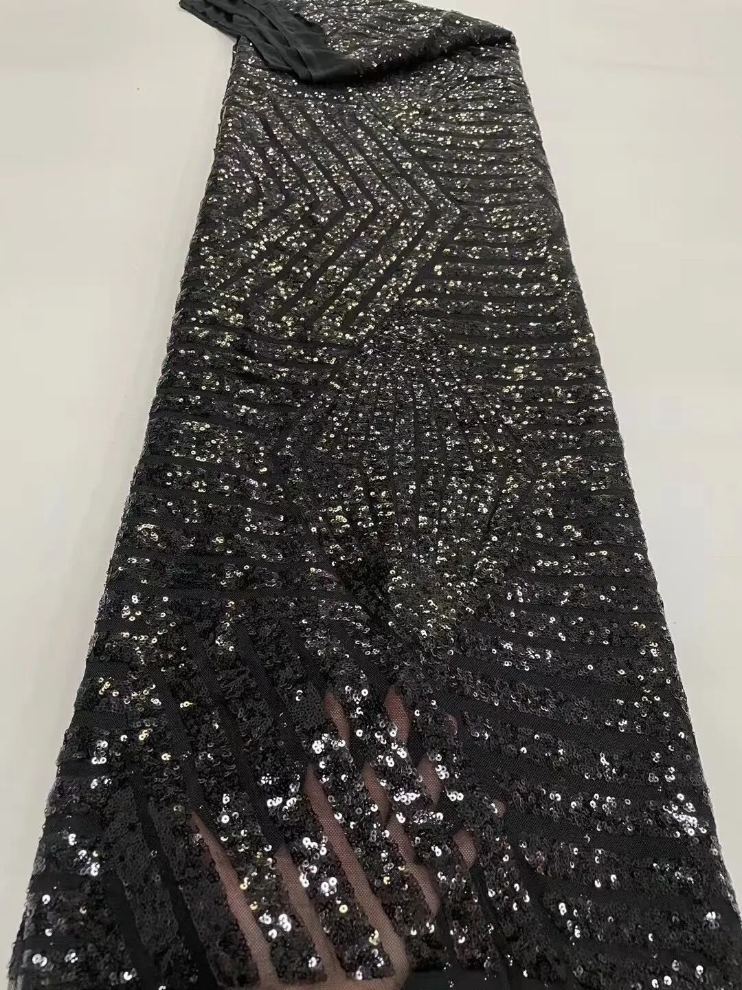 

Sequin African French Net Lace Fabric L-1226863 High Quality Tulle Mesh Lace Bridal Nigerian Wedding Dress Lace For Woman