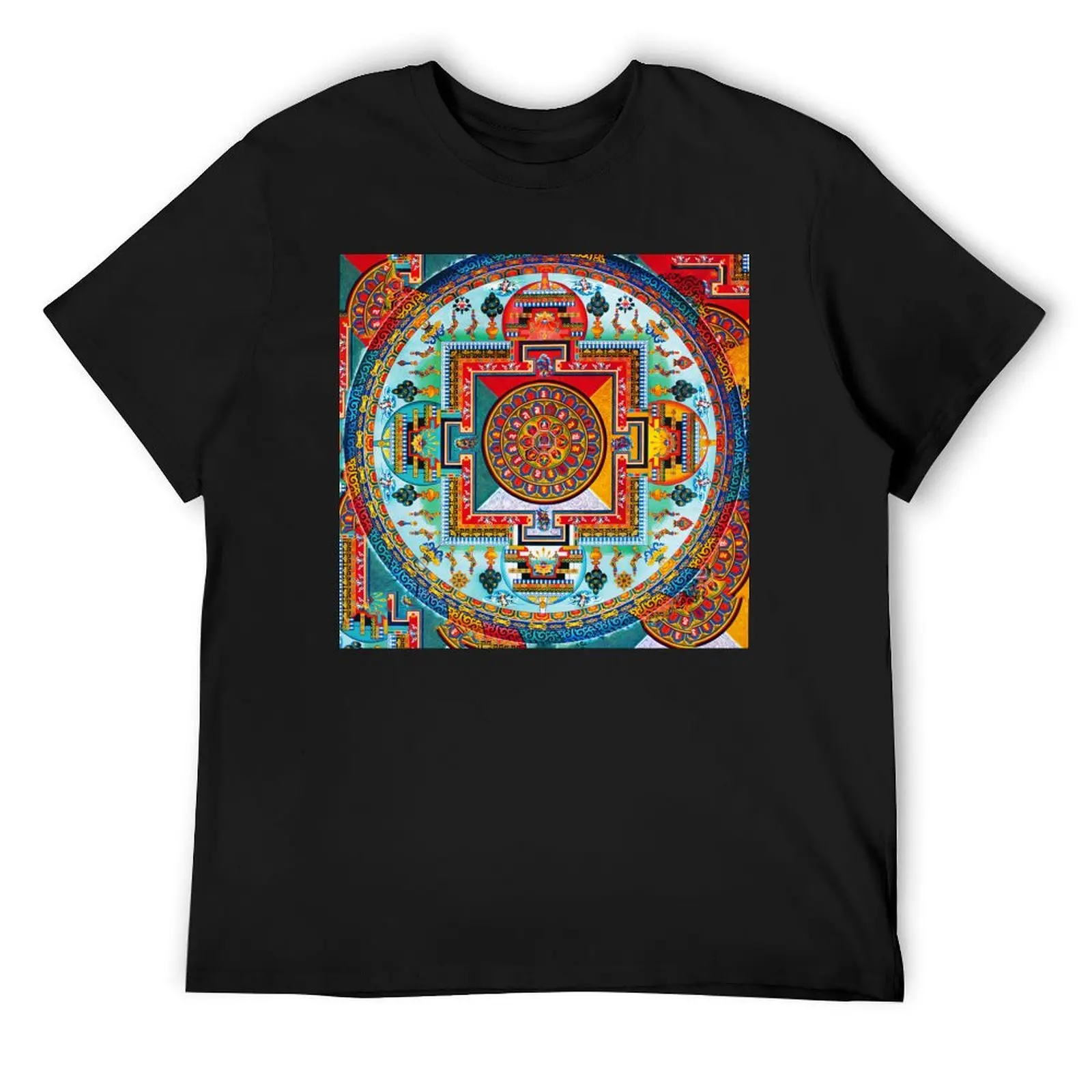 Buddhist Mandala 28 T-Shirt blue archive designer shirts oversized graphic tee oversized t shirt men