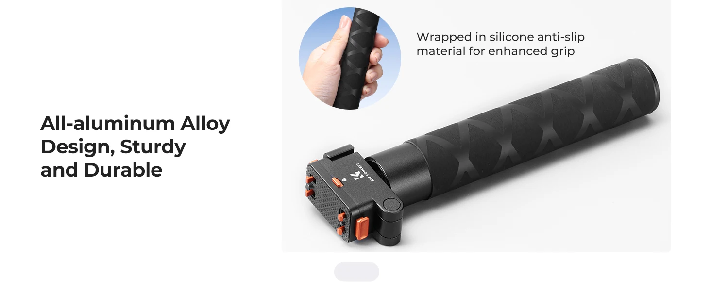 K&F CONCEPT Magnetischer klappbarer Selfie-Stick mit Schnellwechsel für Insta360 X6 X5 X4 Air – Aluminium-Teleskopstange mit unsichtbarem Stangendesign und stufenlos verstellbarer Länge für 360°-Vlogs – Detail 11