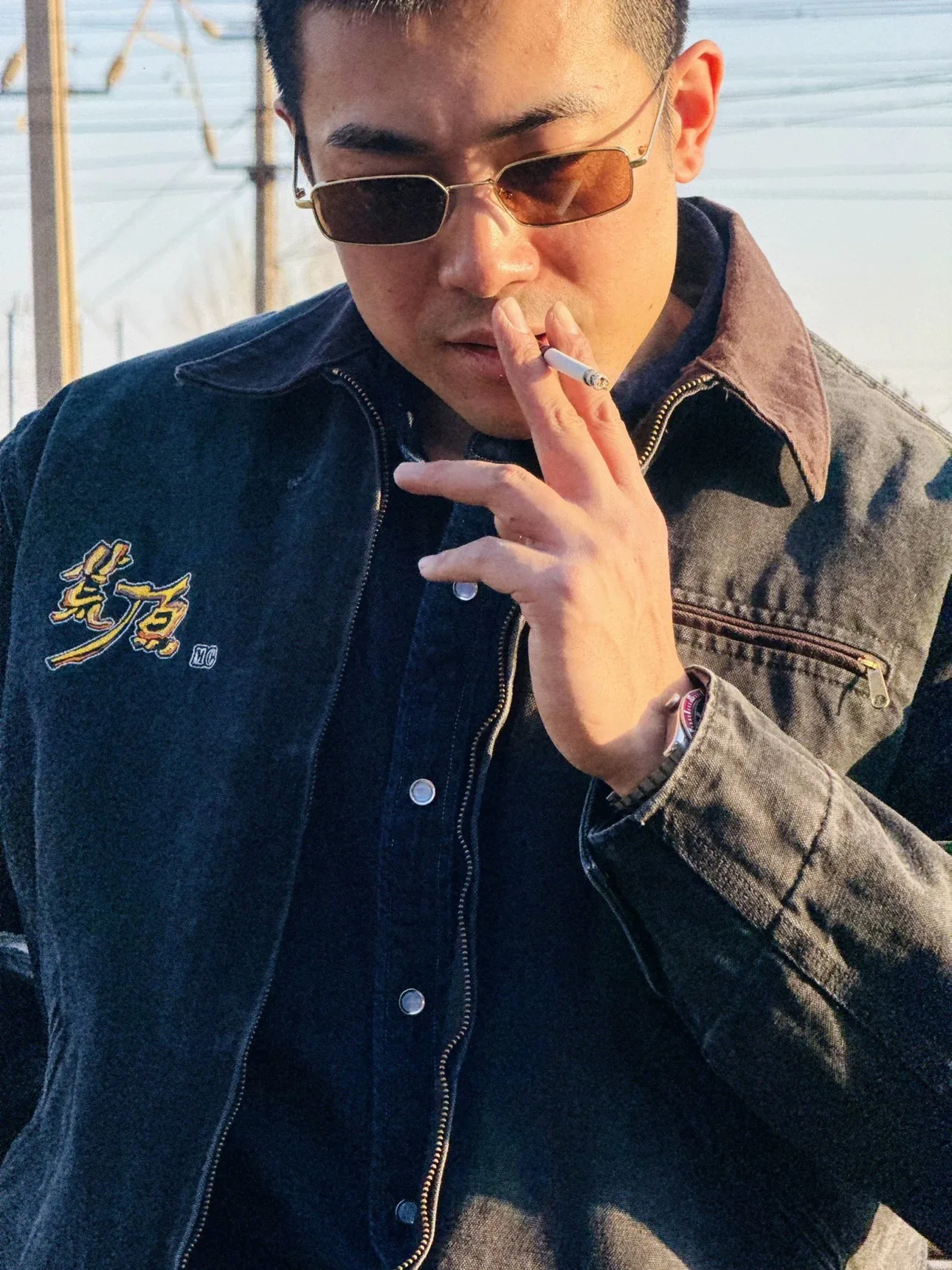 Amerikanischer Vintage-Sonnenbrillen-Stil aus Metall mit schmalem Rahmen, geeignet für Korrektionsgläser, Old-Money-Style Sonnenbrille – Detail 1