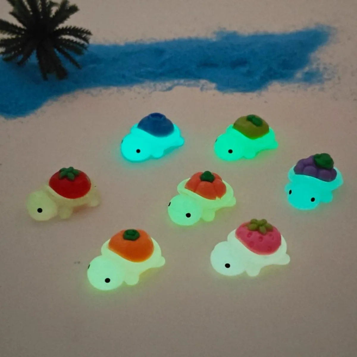 Glow in The Dark Fruit Turtle Resin Charms: DIY Craft Supplies image 3