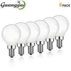 Vintage G45 LED Filament Bulb 5W 3000K 6000K Frosted Glass Edison Light Bulbs E14 Globe Lamp for Home Pendant Antique Lights