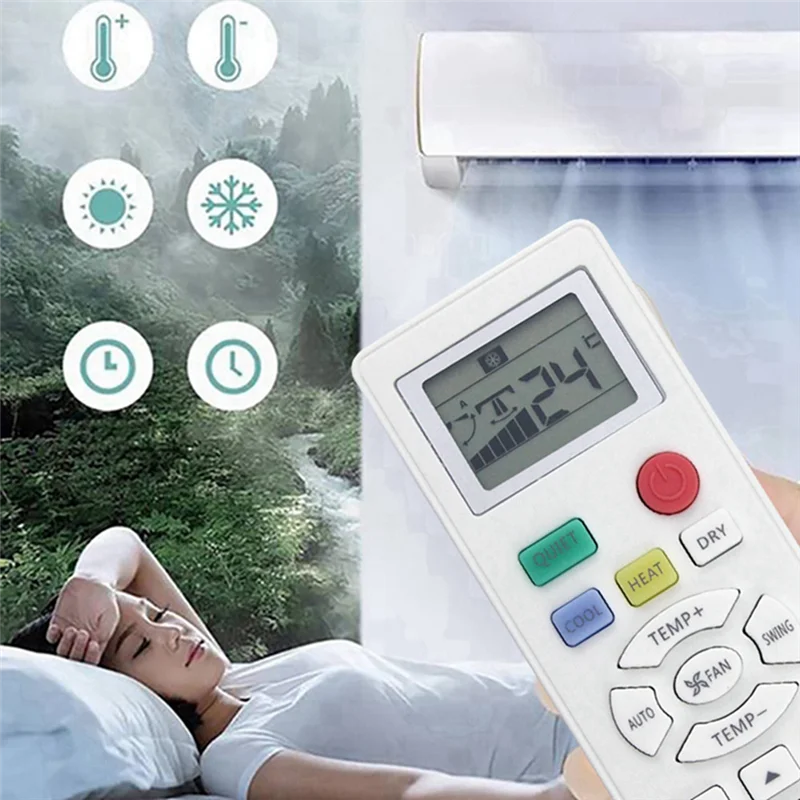 FULL-For Haier Air Conditioner A/C Remote Control Replacement 0010401715B AC Remote 0010401715B