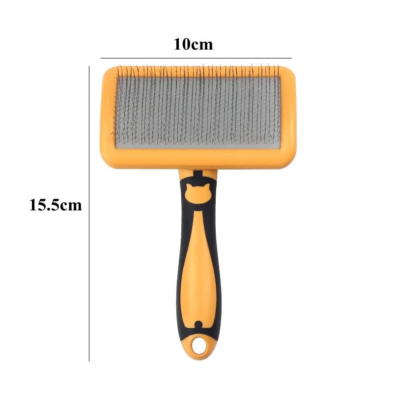 Fistork Hund Pinsel Edelstahl Hunde Kämme Massage Hund Pflege Pinsel Pet Haarentferner Reinigung Werkzeuge Weichen Griff Katze Kamm Katze Br Kamm 8