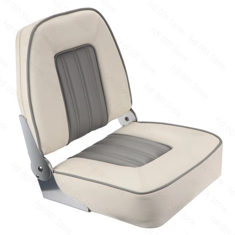 Marine Boat Seat High Back Padded Foldable Passenger Seat Anti UV Yacht Accessory for Pontoon Boat Stern Use