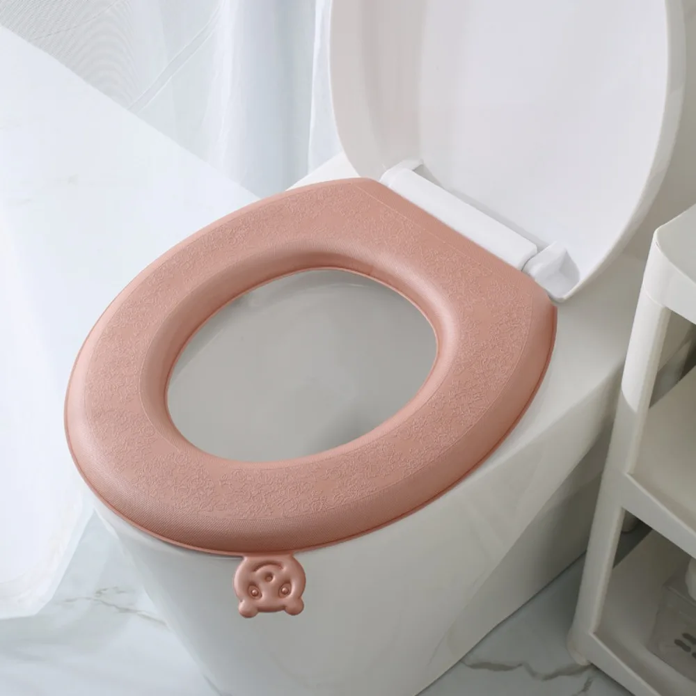 Coprisedile WC impermeabile universale EVA addensato Four Seasons WC Ring Mat bagno lavabile con maniglia con coperchio ribaltabile