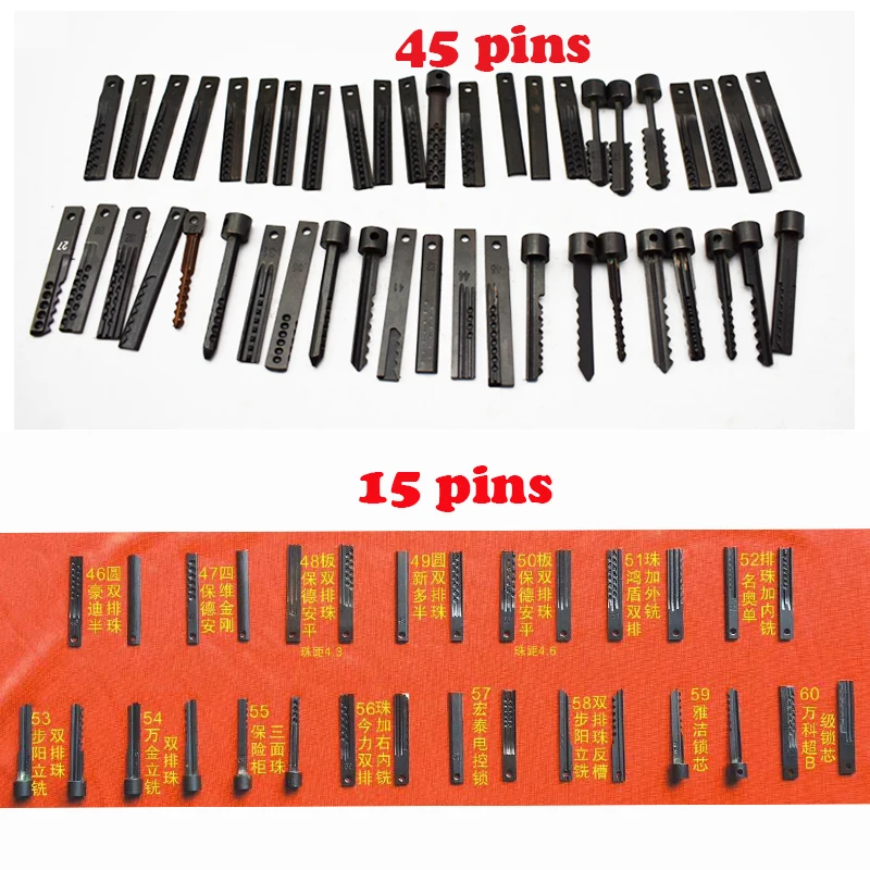 Lock Pick  60 Pins Electric Bump Key  Pick Tool 2 Batteries Door Unlock Machine Key Cutting Machine Lock Smith Tool