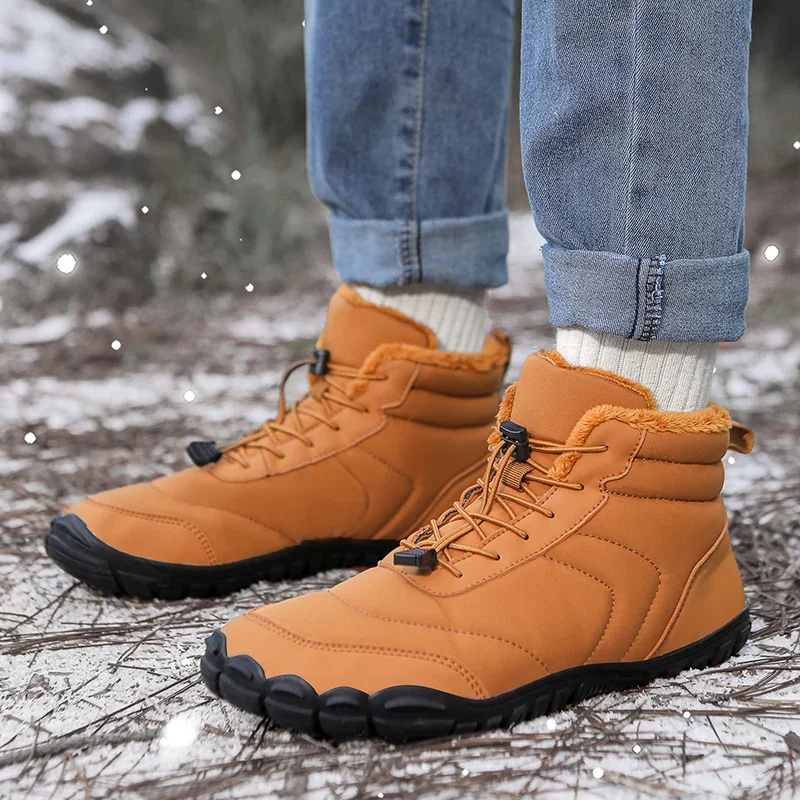 Warme Plüsch Schneeschuhe Männer große Winter Männer Stiefel mit Pelz rutsch feste Outdoor-Stiefeletten Unisex Wanderschuhe lässige Turnschuhe