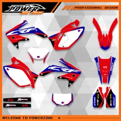 Powerzone For CRF 450X Stickers graphics Background Decals For Honda CRF450X 2005 2006 2007 2008-2018