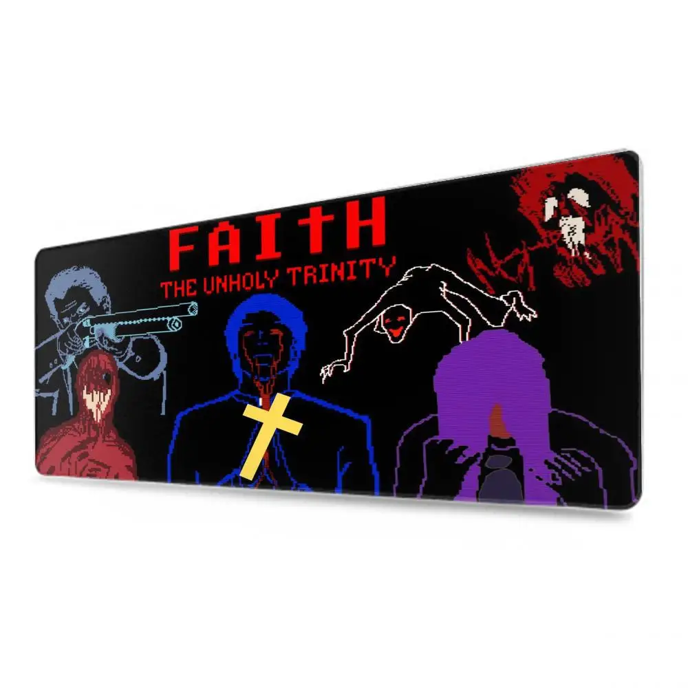 FAITH The Unholy Trinity Mouse Pad Tablet Laptop xl desktop mouse mat cute HD printing Gaming keyboard pad Player 90x40 cm