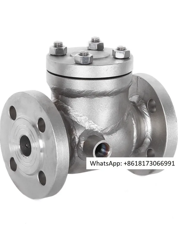 Insulation check valve 304 stainless steel jacket rotary type BH44H16P steam oil flange one-way valve