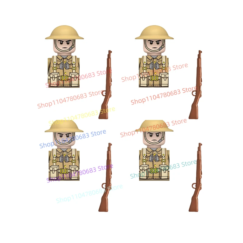 

MOC Military Building Block Doll Mini Doll German, French and Soviet Canadian Soldiers Toy Gift Ornaments Collection