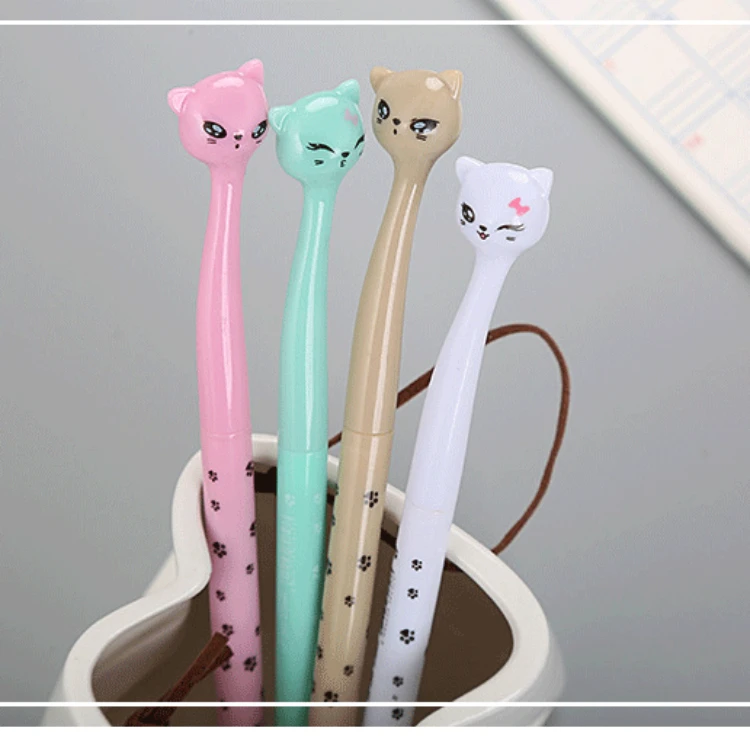 High Foot Cat Neutral  Learning Stationery Cartoon Water Pen High Quality Signature  Office Pen