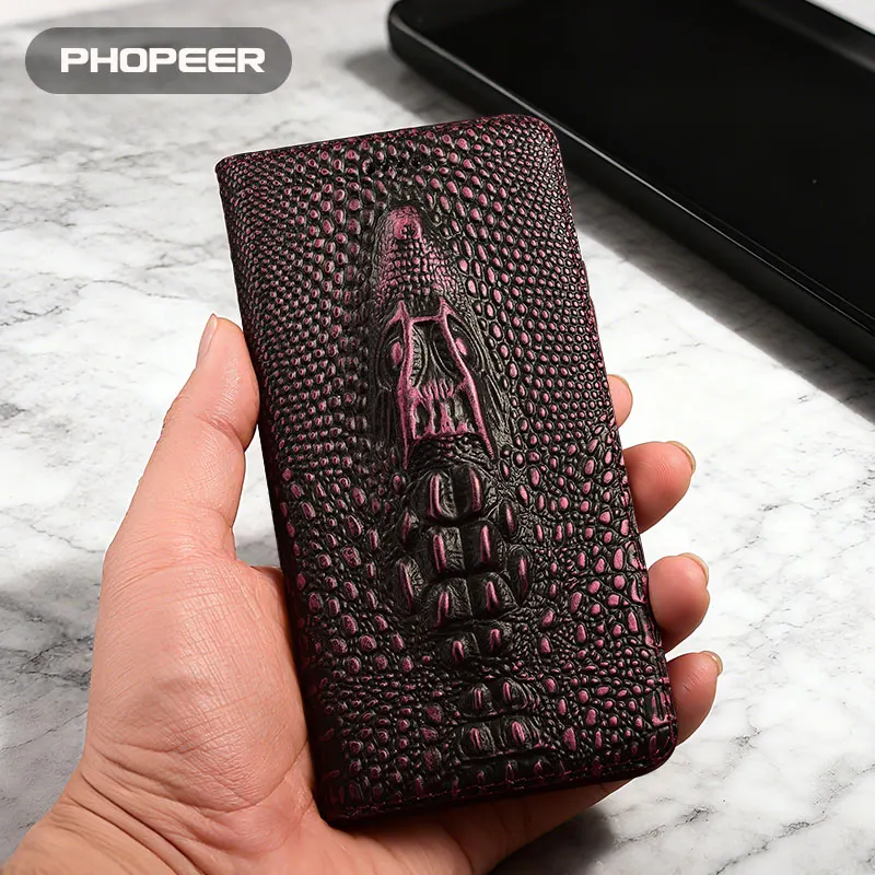 xiaomi-poco-fシリーズ（f8-f7-f6-f5-f4-f3-f1-pro-ultra-gt-5g）用高級本革製スマホケース-レトロクロコダイルヘッド3d