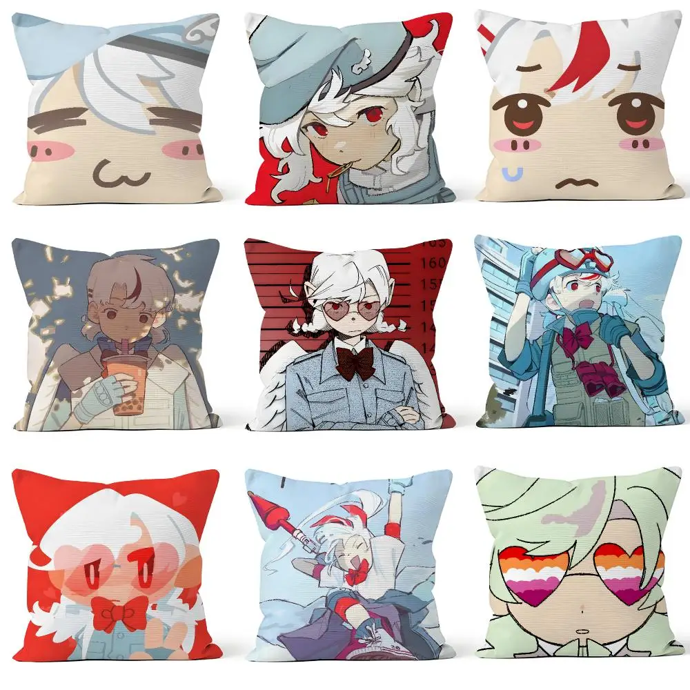 Manga Love Bullet Koharu Kanna Chiyo Cushion Cover Throw Pillow Soft Short Plush Cozy Durable For Sofa Bedroom Home Decor Gift