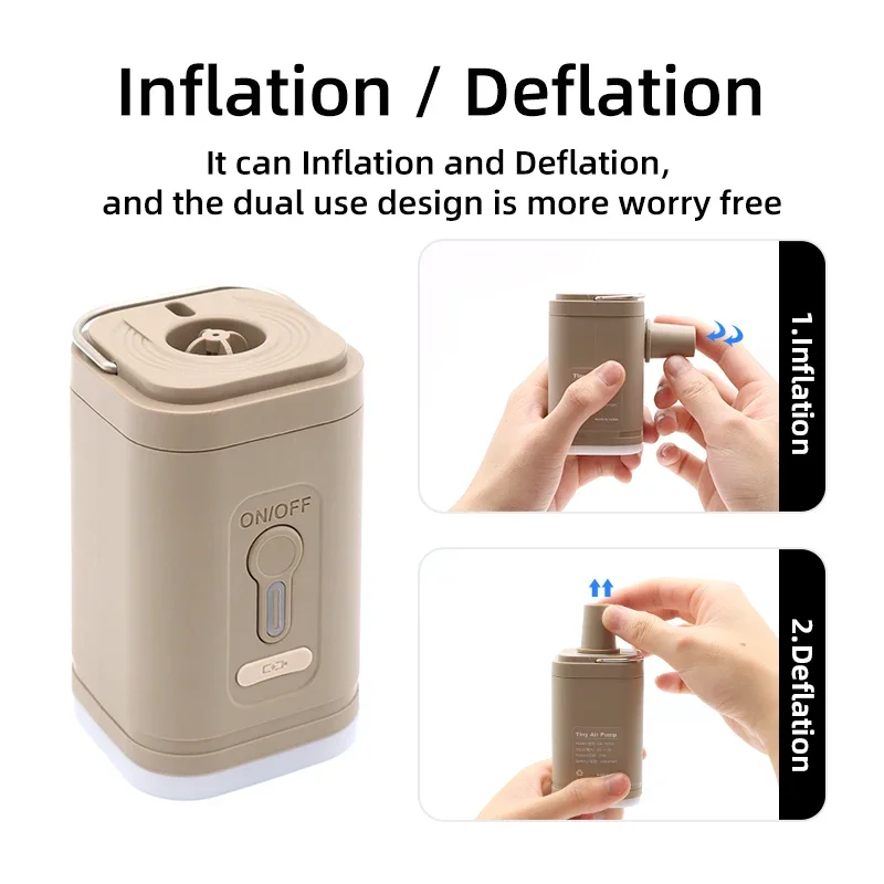 

Electric Air Pump Portable Wireless Air Compressor Inflator Deflator Pumps for Inflatable Cushions Air Beds Boat Swimming Ring