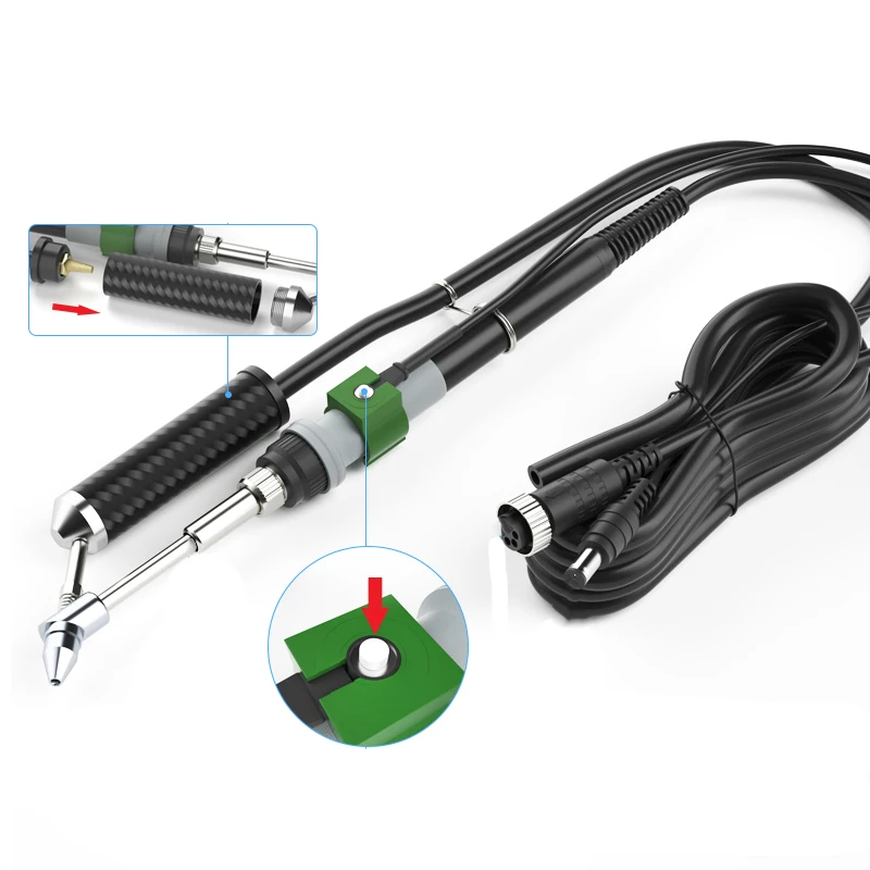 T12A Suction Tin Gun Handle Desoldering Station Hot Air Gun Soldering Iron Suction Pen Intelligent STM 32 Soldering Station