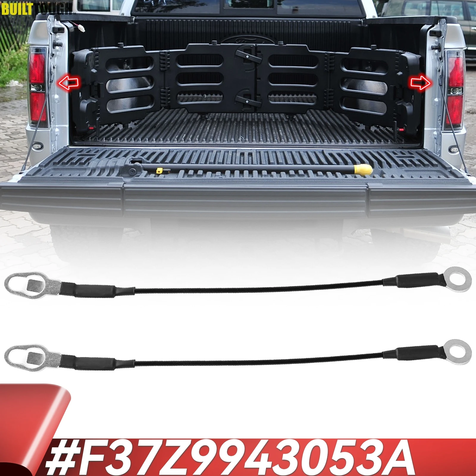 2Pcs Rear Tailgate Cable Support Straps For Ford Ranger 1993 - 2011 Truck Tail Gate Door Straps Cable Replacement F37Z9943053A