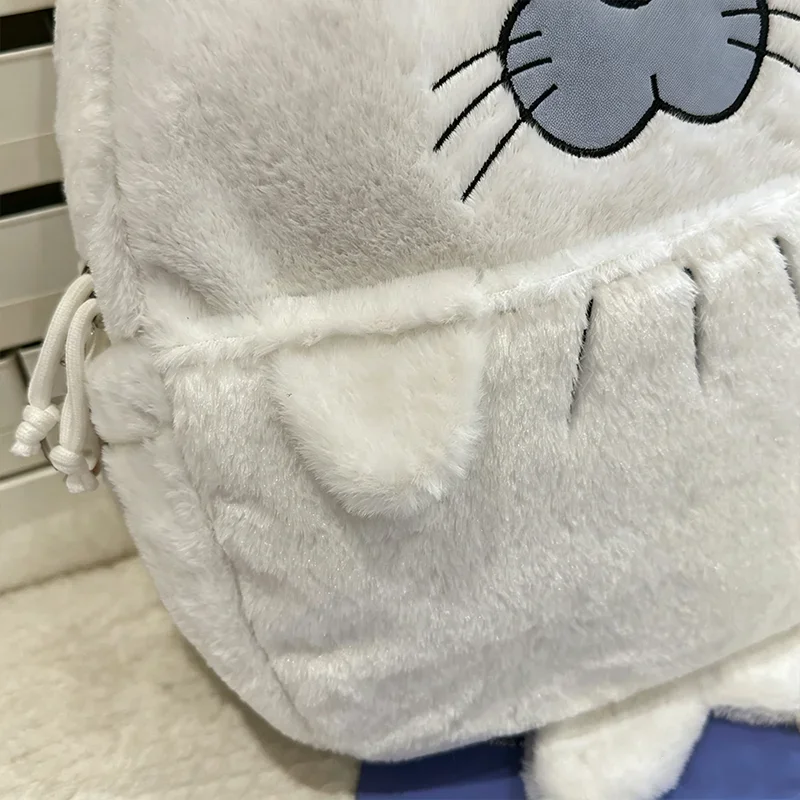 Tierischer Cartoon-Pinguin-Plüschrucksack Kawaii Hai-Siegel-Weiche Flauschige Schultasche für Teenager Tägliche Reise-Schultertasche Geschenk – Detail 6