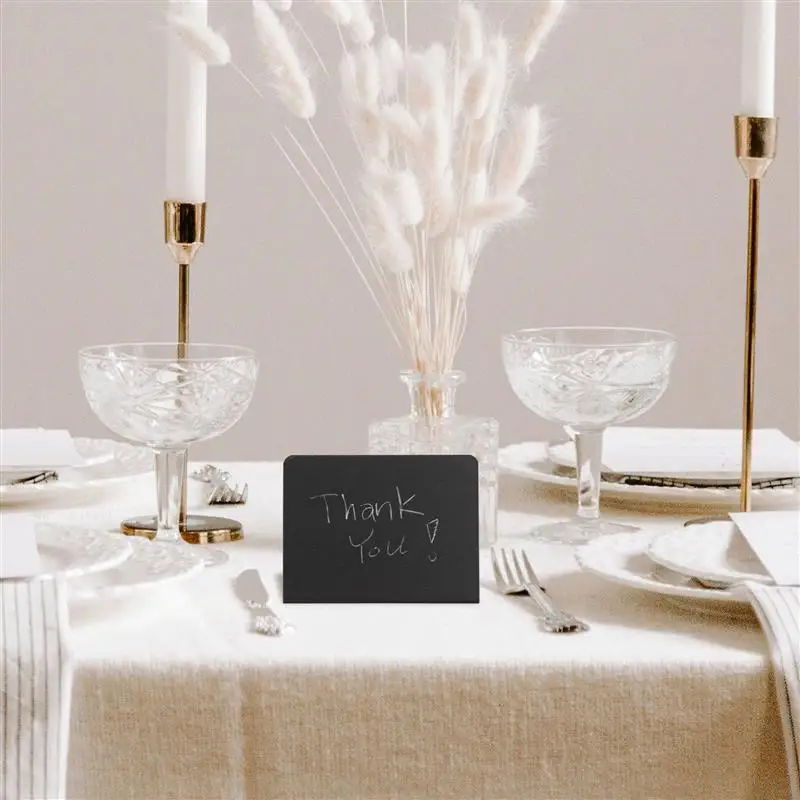 Imagem -05 - Mini Chalkboard Signs Small Blackboard Tabletop Erasable Sign Message Board For Table Numbers Mini Chalkboard Signs 12 Pcs