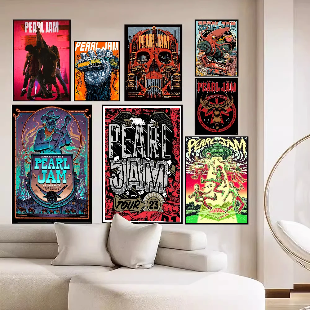 P-Pearl J-Jam Band Movie ملصقات لاصقة يتوهم الجدار ملصق لغرفة المعيشة زخارف للحانات اللوحة الزخرفية خمر