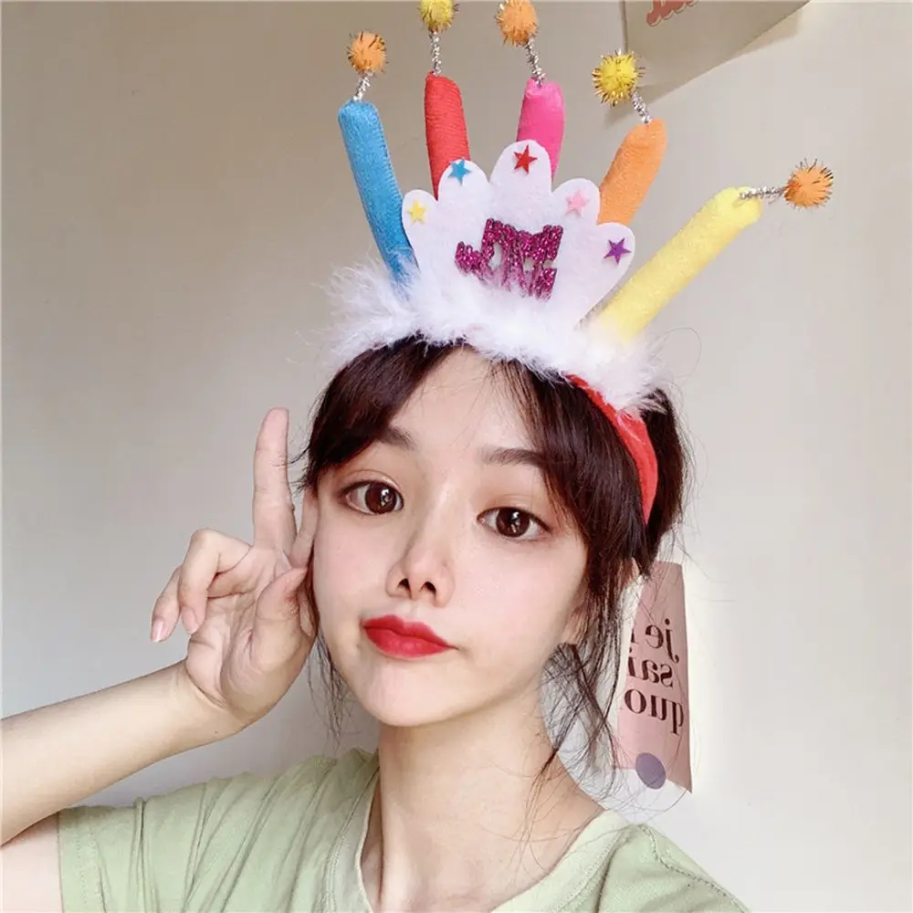 

Happy Birthday Hair Decor Crown Children Headwear Women Hair Hoop Hair Accessories Birthday Hairband Korean Style Headband