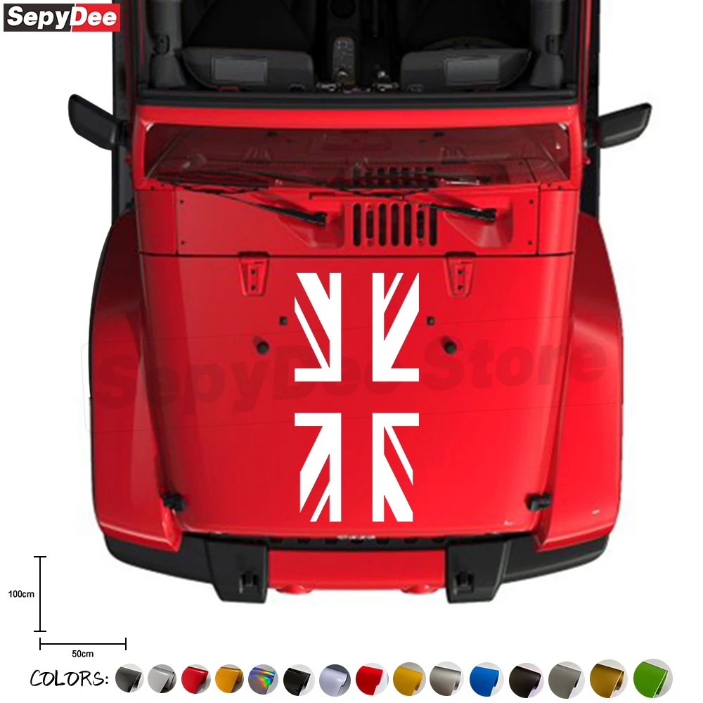 

Universal Union Jack Flag Style Car Hood Bonnet Sticker Racing Sport Engine Cover Decoration Vinyl Decals Car Tuning Accessories