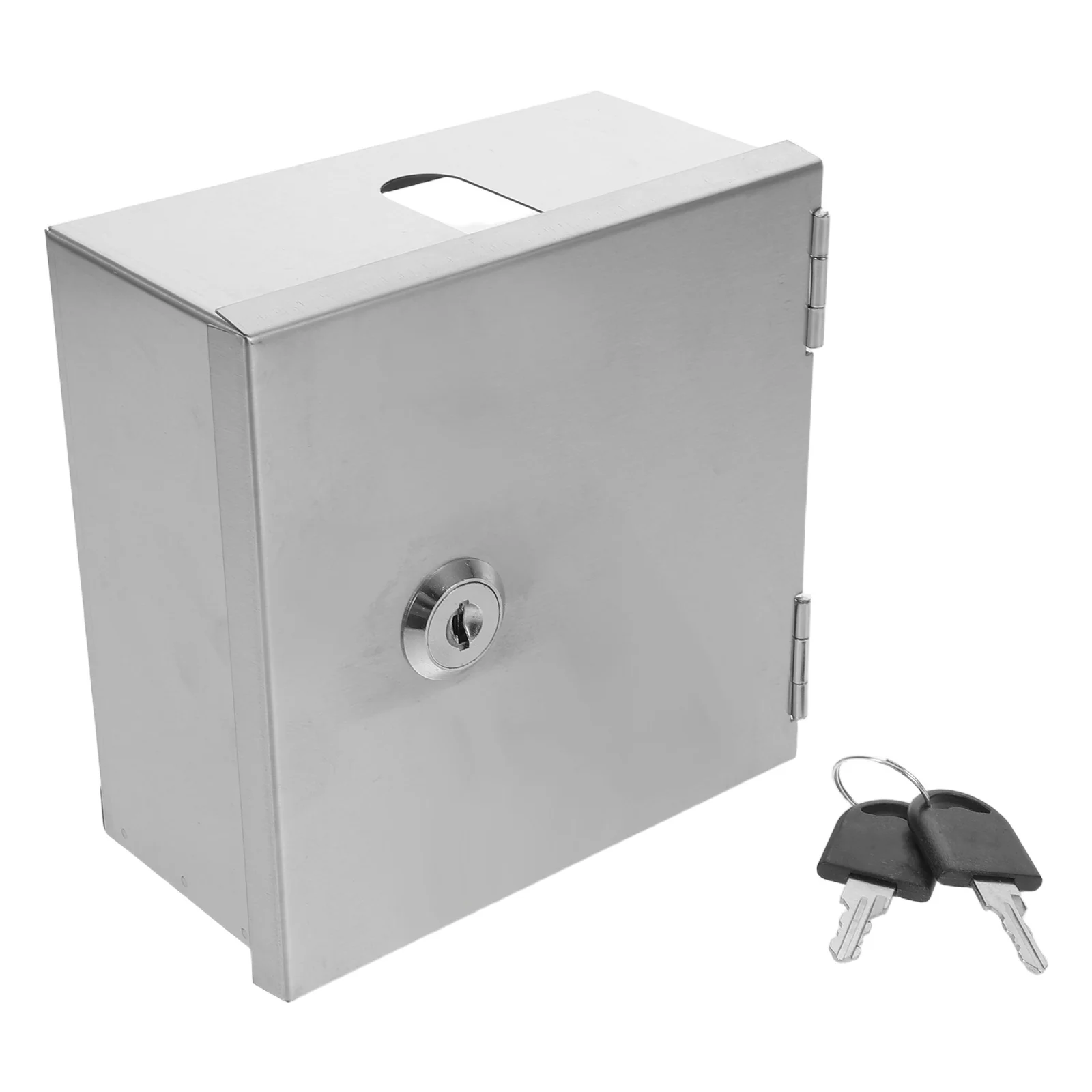 

Waterproof Socket Protector: Stainless Steel Lockable Outdoor Electrical Outlet Box For Wall Plug Covers Anti-Theft Rainproof