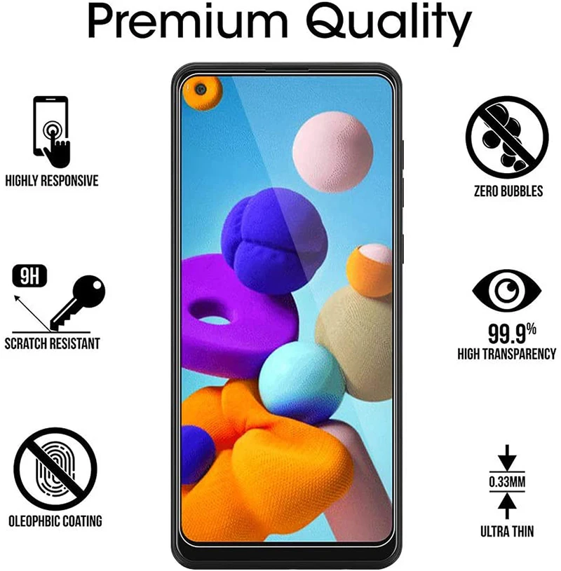 3 قطعة زجاج واقي لسامسونج غالاكسي A01 A11 A21 A31 A41 A51 A71 الزجاج المقسى سامسونج M01 M11 M21 M31 M51 حامي الشاشة