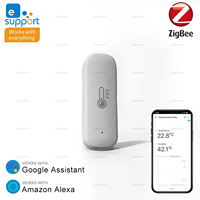 Zigbee Temperature Humidity Sensor Indoor Thermometer Hygrometer Meter Battery Powered Ewelink APP Control For Alexa Google