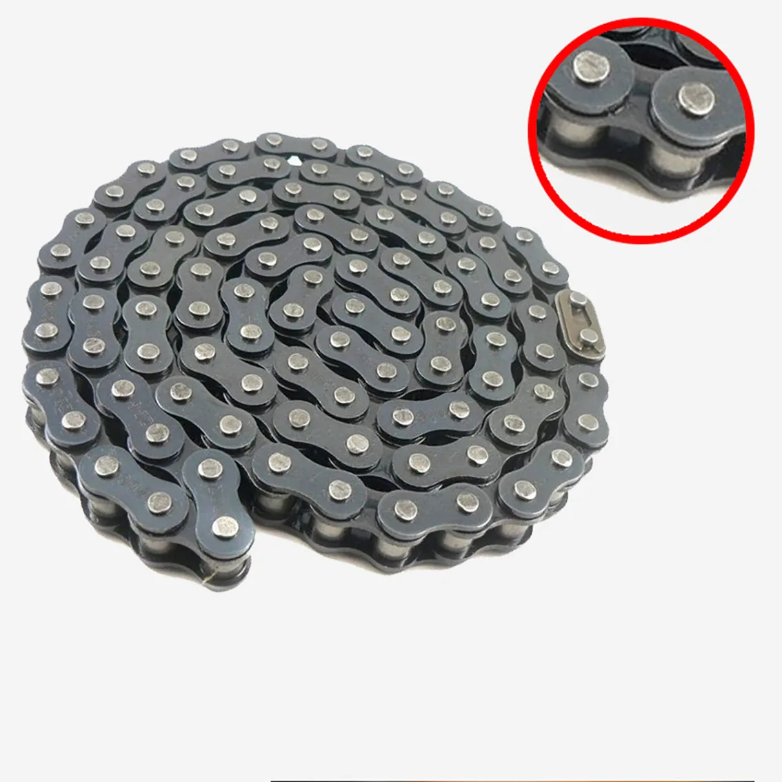 04C-1 Roller Chain Pitch 6.35mm Half/full Buckle Carbon Steel Industrial Transmission Single Row Chain 0.5/1/1.5/5 Meters