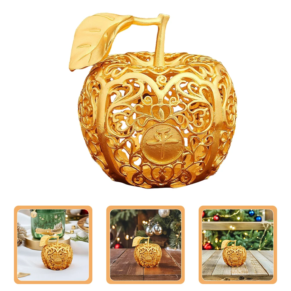 

Metal Craftsmanship Decorative Fruit Sculpture Shelf Statue Christmas Table Centerpiece Home Office Ornament Fake