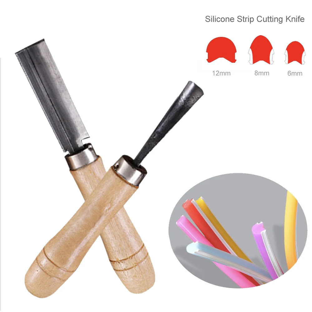 Hand Tool Knife Split Neon Light Right Angle Arc Cutter Carving Knife Soft Silicone Strip Accessories