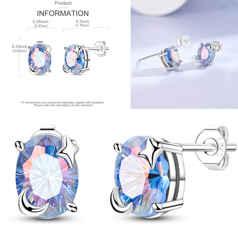 925 Sterling Silber Ohrstecker Kirsche Delfin Avocado Schmetterling Biene Blume Feder Bunter Schmuck Geschenk für Frauen Mädchen – Detail 32