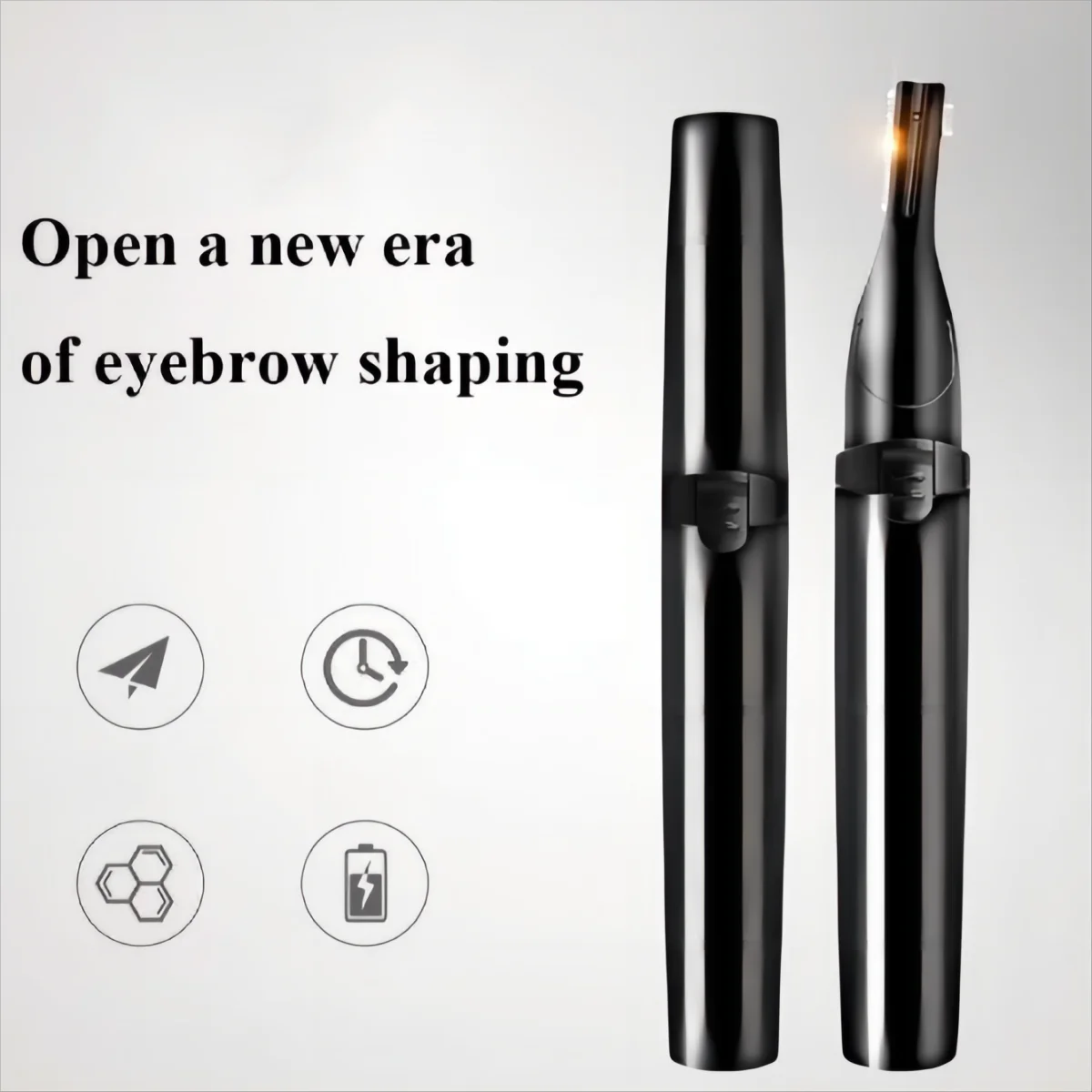 Electric Eyebrow Trimmer Razor Brow Shaping Portable Shaving with Duals Cutter Head Design Washable Hair Trimmer Razor Tools