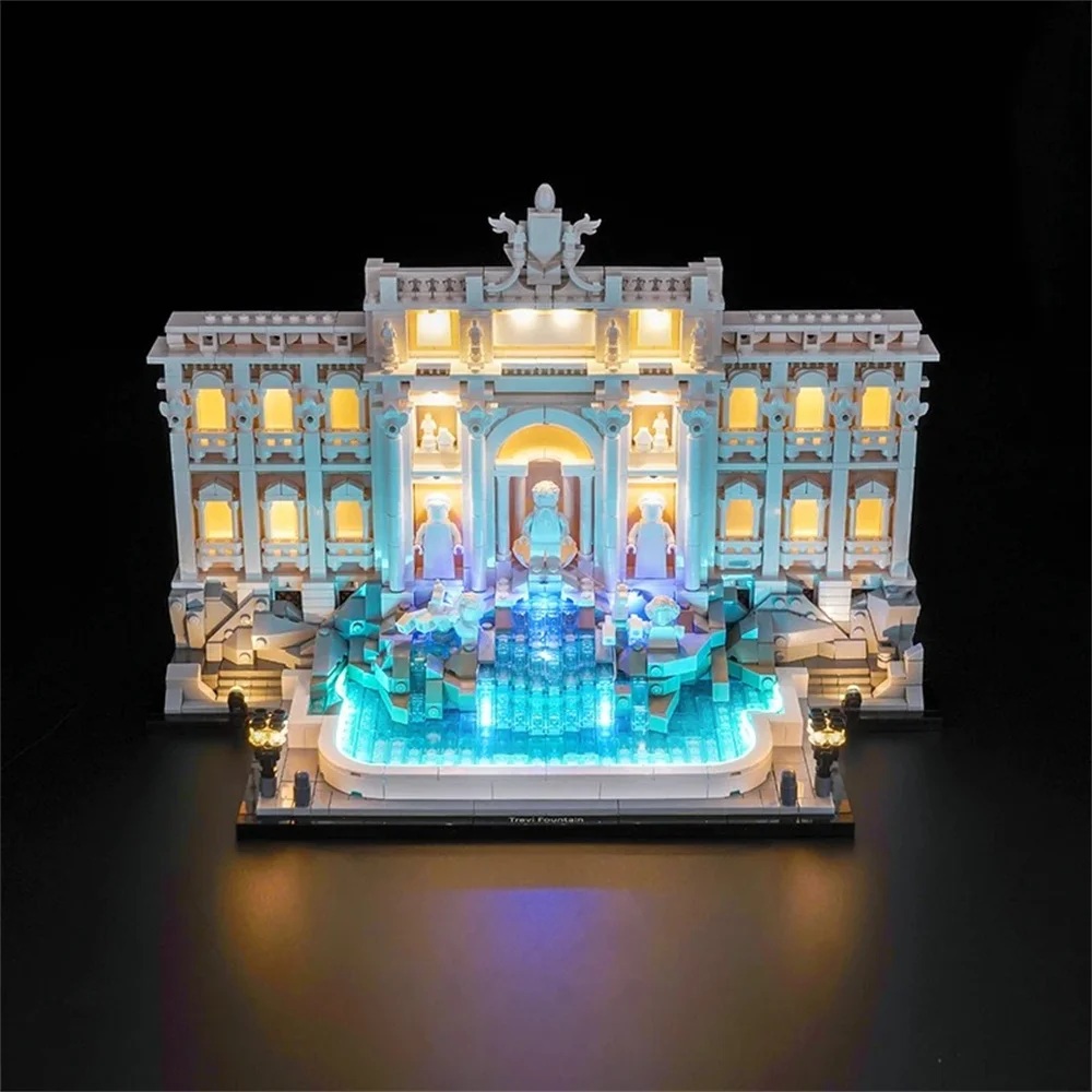 Set di illuminazione per la serie di arte e artigianato di architettura fontana Trevi 21062 non include un blocco di costruzione (solo kit di luci a LED)