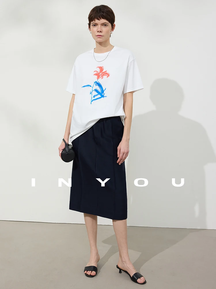 

Шелковая шерстяная юбка миди с высокой талией и прямым кроем для женщин: модная, весенняя, для офиса и повседневной носки, приятная к телу, дышащая