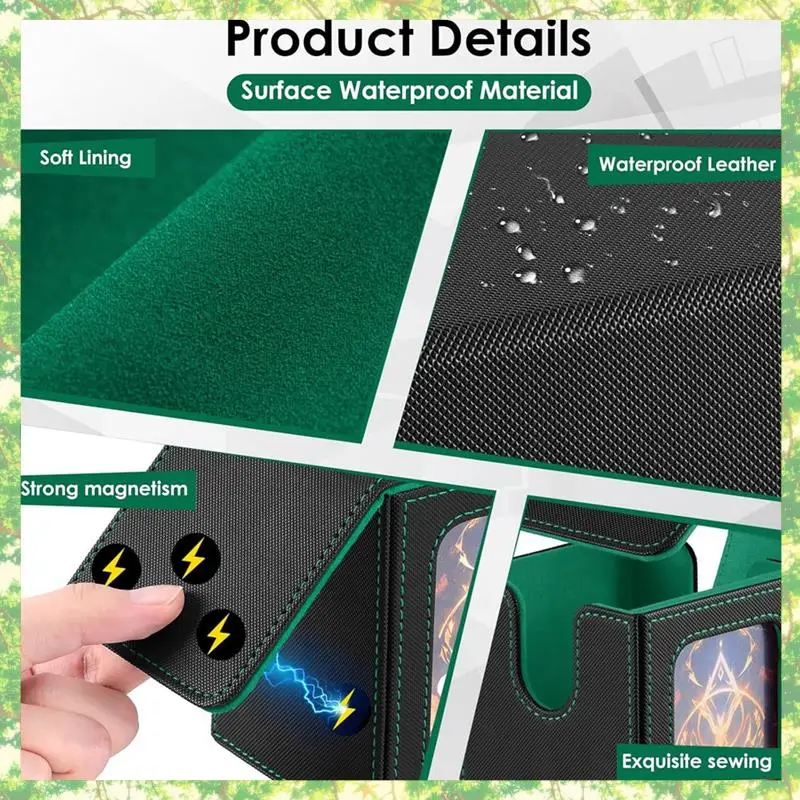 Eco-Friendly-Display Card Box,Card Box Suitable For 100 Double Sleeve Cards,Large Capacity Portable Storage Card Box